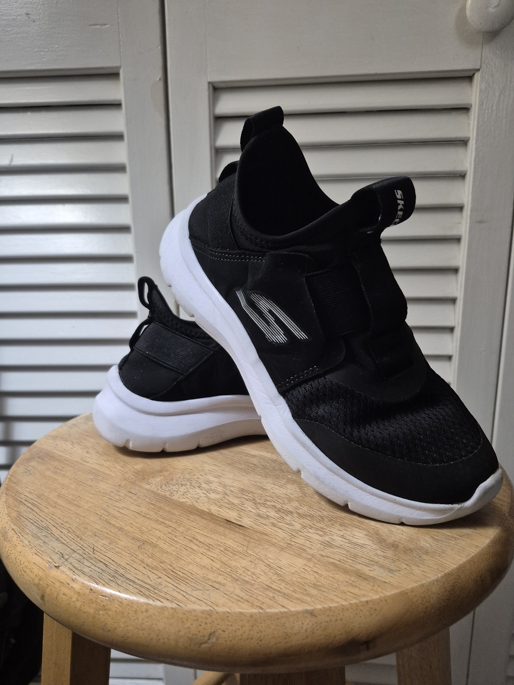 Skechers Black Slip-On Athletic Sneakers
